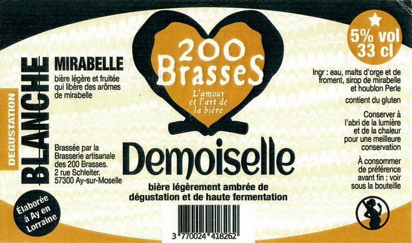 Etiquette BRASSERIE DES 200 BRASSES 52