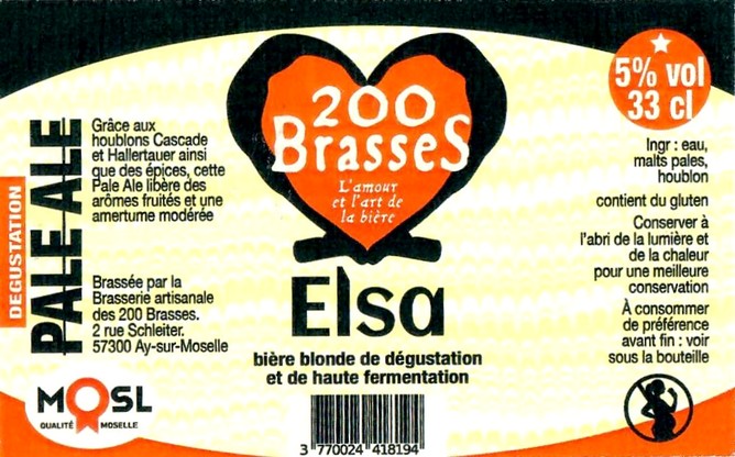 Etiquette BRASSERIE DES 200 BRASSES 53