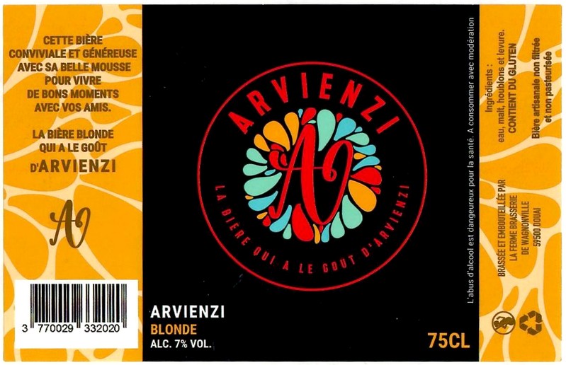 Etiquette BRASSERIE DES 3 CLOCHERS 21