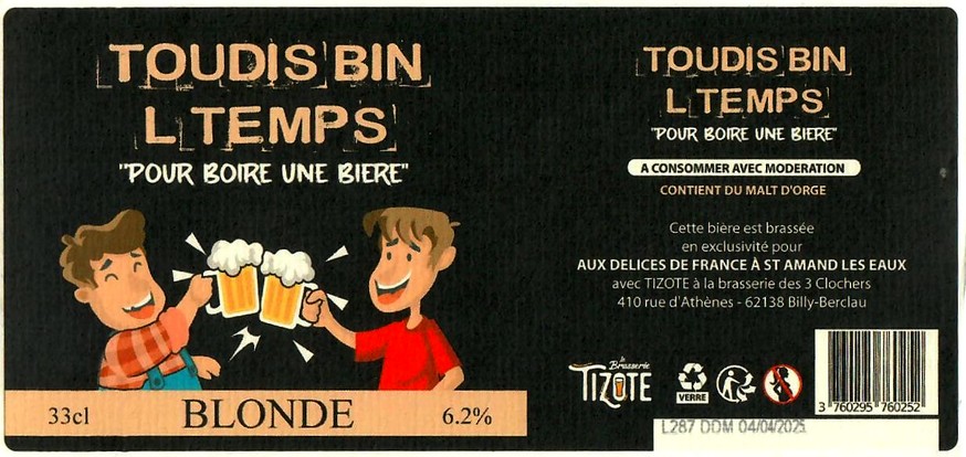 Etiquette BRASSERIE DES 3 CLOCHERS 26