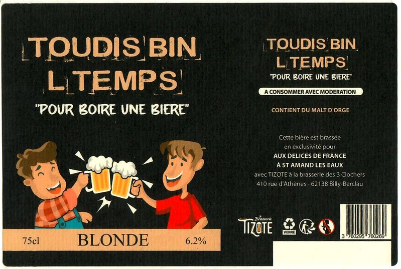 Etiquette BRASSERIE DES 3 CLOCHERS 27