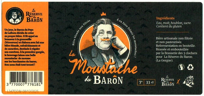 Etiquettte BRASSERIE DES 3 CLOCHERS 38