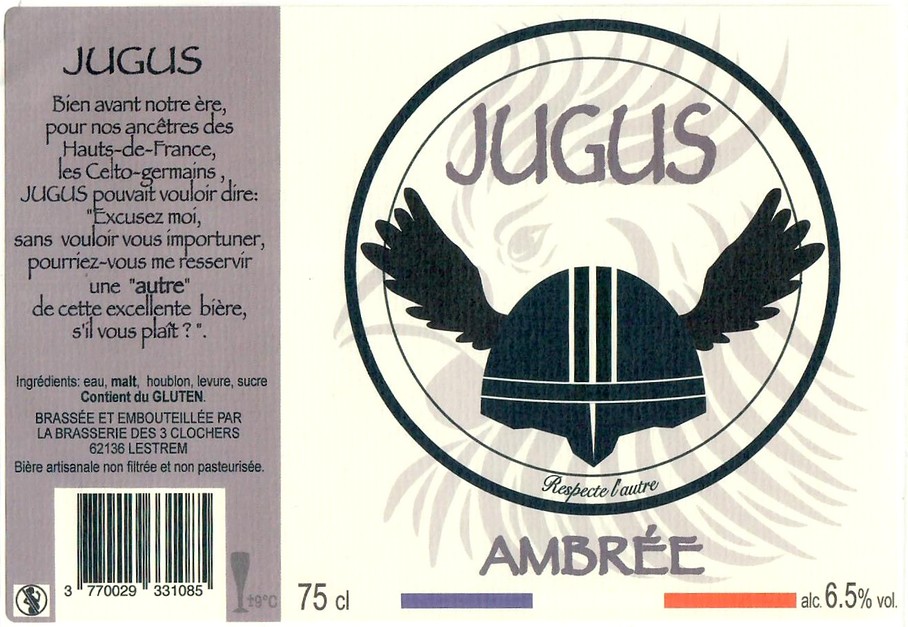 Etiquettte BRASSERIE DES 3 CLOCHERS 41