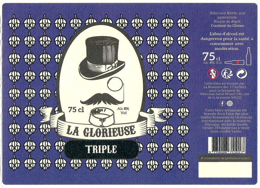 Etiquette BRASSERIE DES 3 CLOCHERS 61