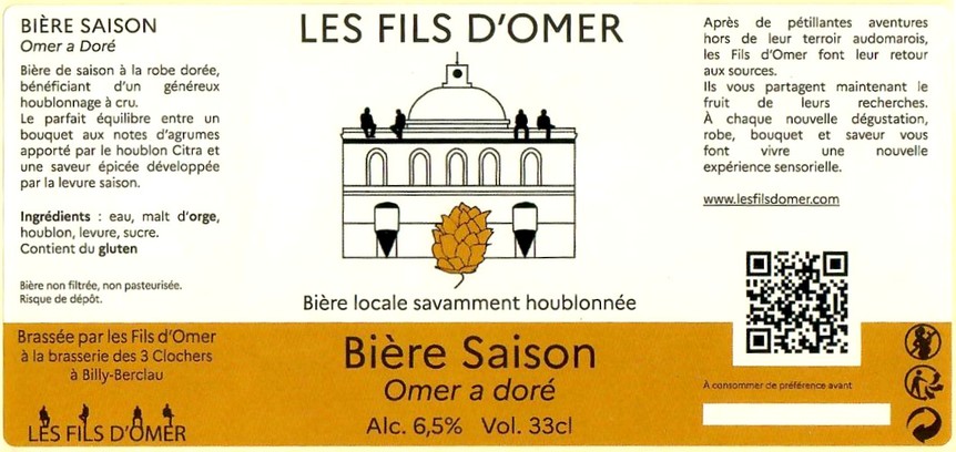 Etiquette BRASSERIE DES 3 CLOCHERS 67