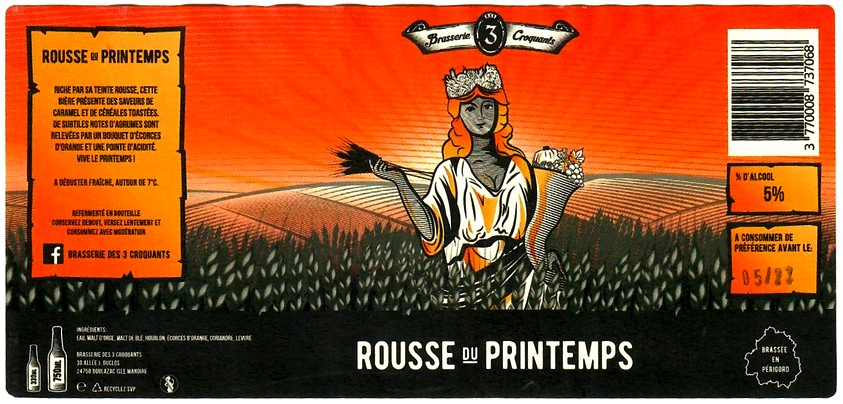 etiquette BRASSERIE DES 3 CROQUANTS 04