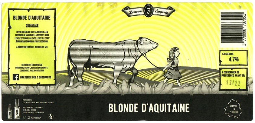 Etiquette BRASSERIE DES 3 CROQUANTS 07