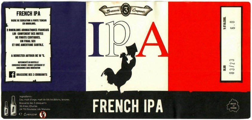 Etiquette BRASSERIE DES 3 CROQUANTS 09