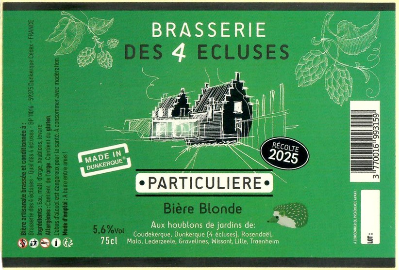 Etiquette BRASSERIE DES 4 ECLUSES 29