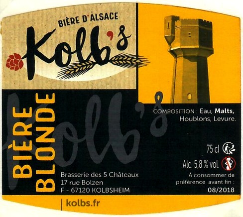 etiquette BRASSERIE DES 5 CHATEAUX 01