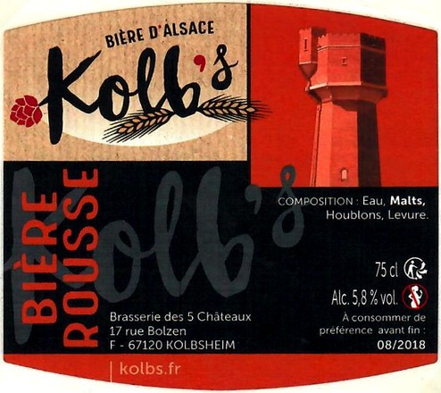 etiquette BRASSERIE DES 5 CHATEAUX 02