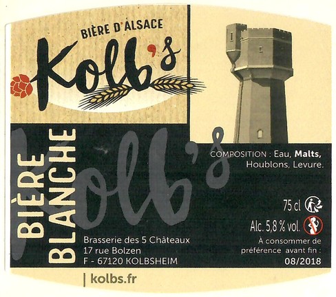 Etiquette BRASSERIE DES 5 CHATEAUX 04