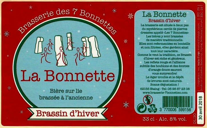 etiquette BRASSERIE DES 7 BONNETTES 07
