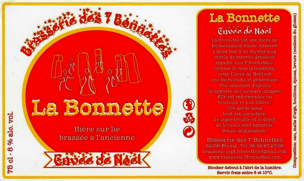 etiquette BRASSERIE DES 7 BONNETTES 08