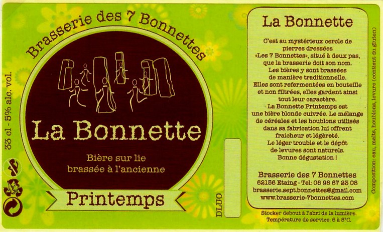 etiquette BRASSERIE DES 7 BONNETTES 10