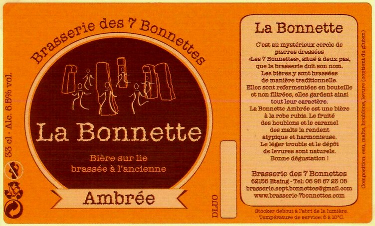 etiquette BRASSERIE DES 7 BONNETTES 18