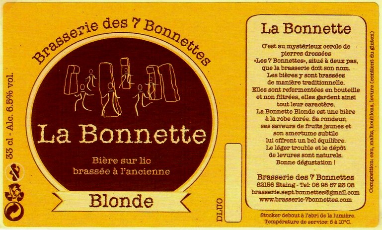 etiquette BRASSERIE DES 7 BONNETTES 20