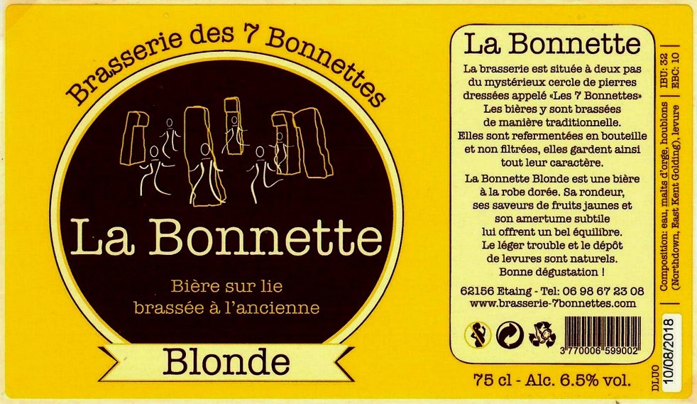 etiquette BRASSERIE DES 7 BONNETTES 22