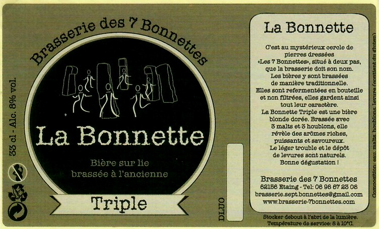 etiquette BRASSERIE DES 7 BONNETTES 25