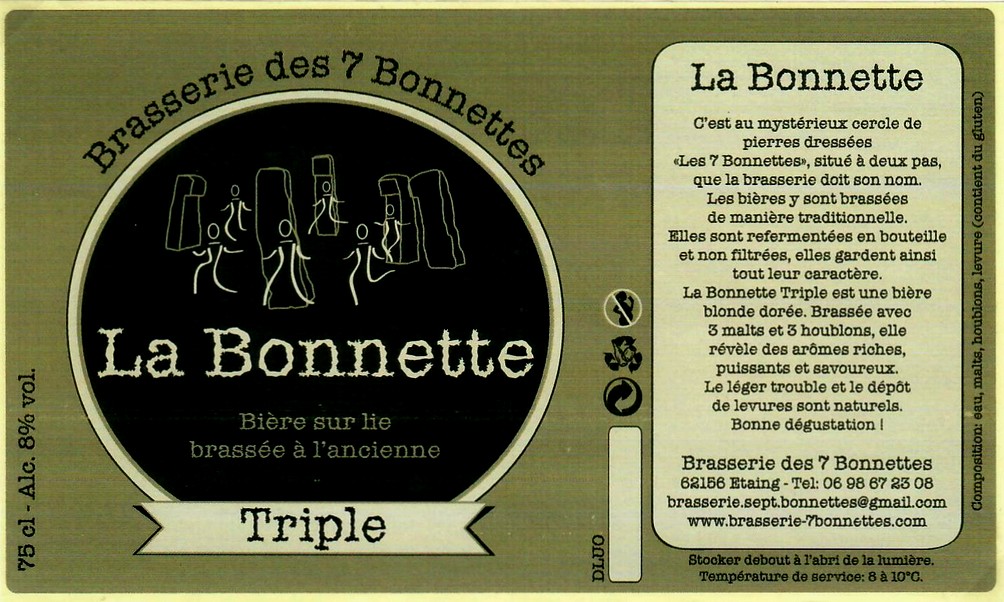 etiquette BRASSERIE DES 7 BONNETTES 26