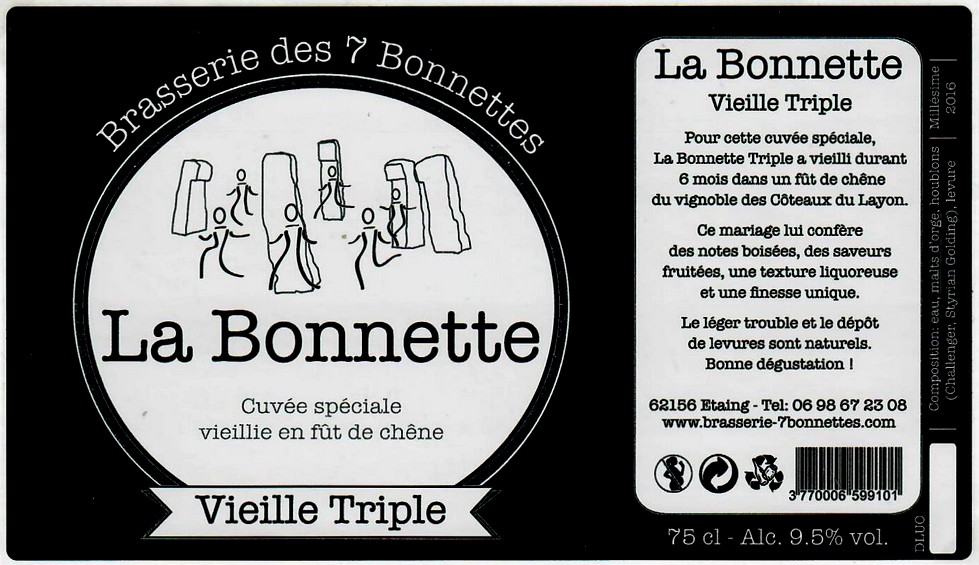 etiquette BRASSERIE DES 7 BONNETTES 27