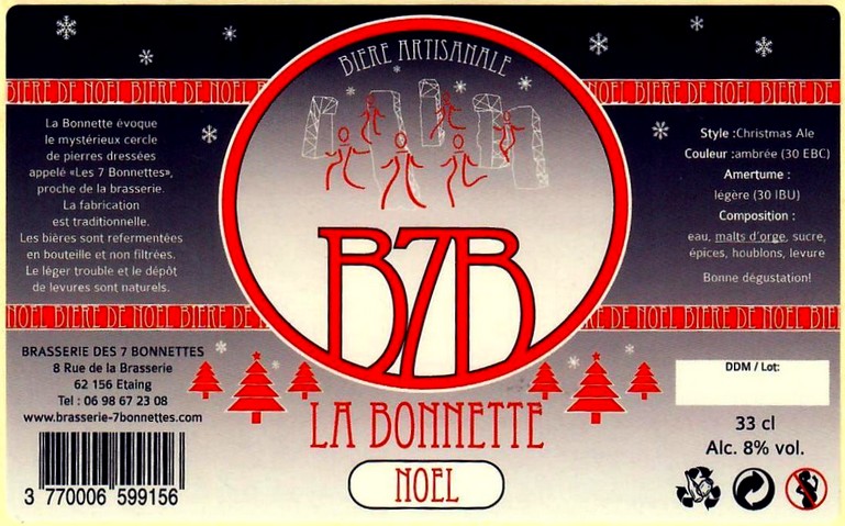 Etiquette BRASSERIE DES 7 BONNETTES 39