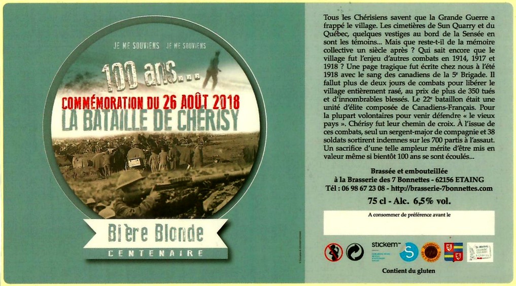 Etiquette BRASSERIE DES 7 BONNETTES 42