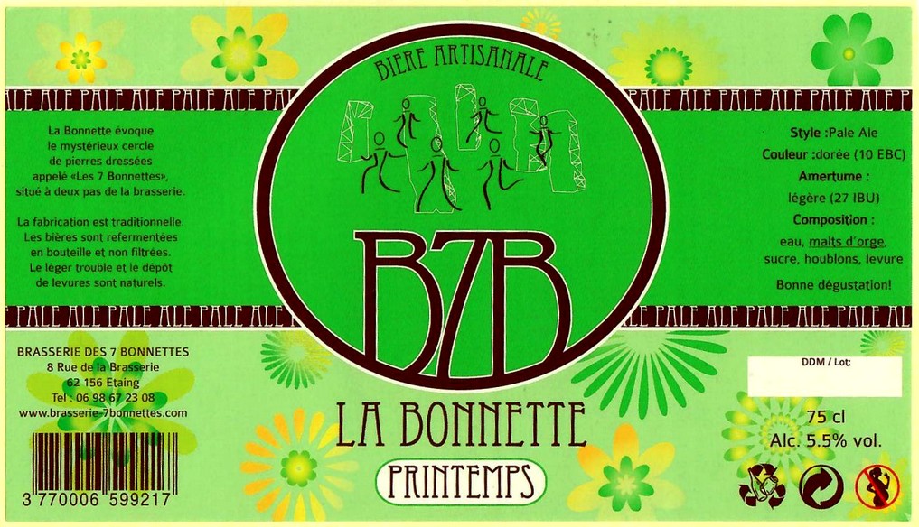 Etiquette BRASSERIE DES 7 BONNETTES 43