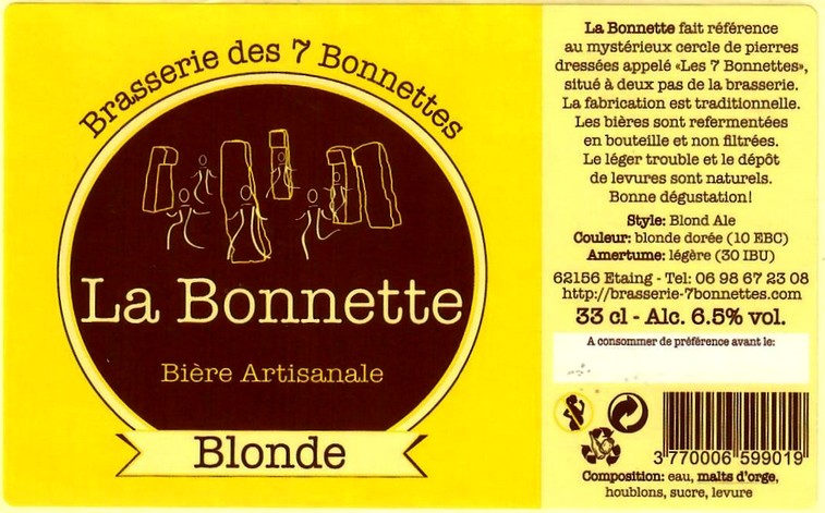Etiquette BRASSERIE DES 7 BONNETTES 48