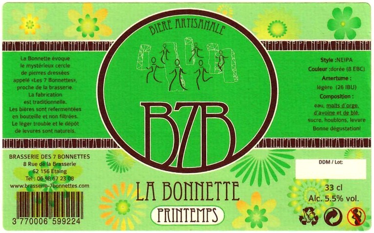 Etiquette BRASSERIE DES 7 BONNETTES 50