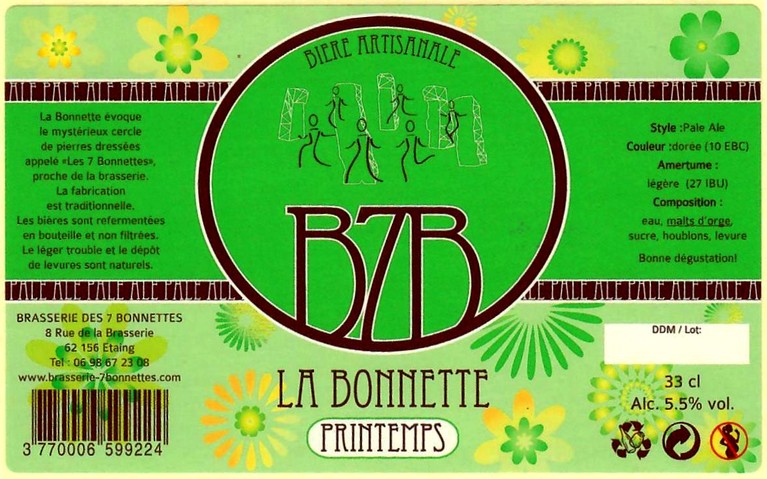 Etiquette BRASSERIE DES 7 BONNETTES 51