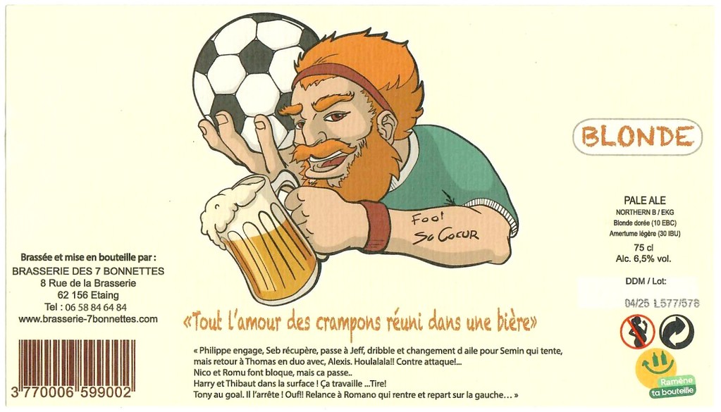 Etiquette BRASSERIE DES 7 BONNETTES 59