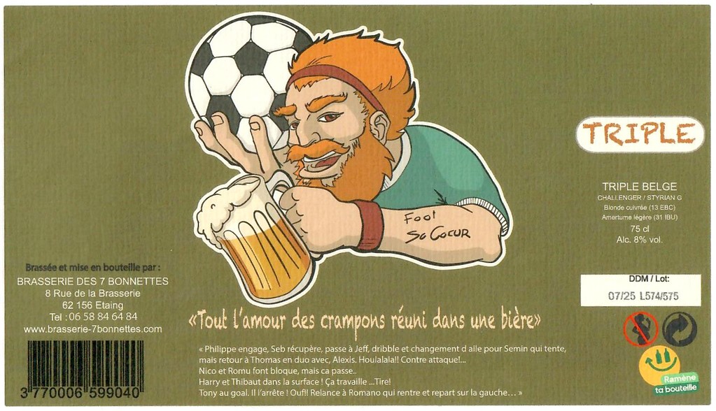 Etiquette BRASSERIE DES 7 BONNETTES 60