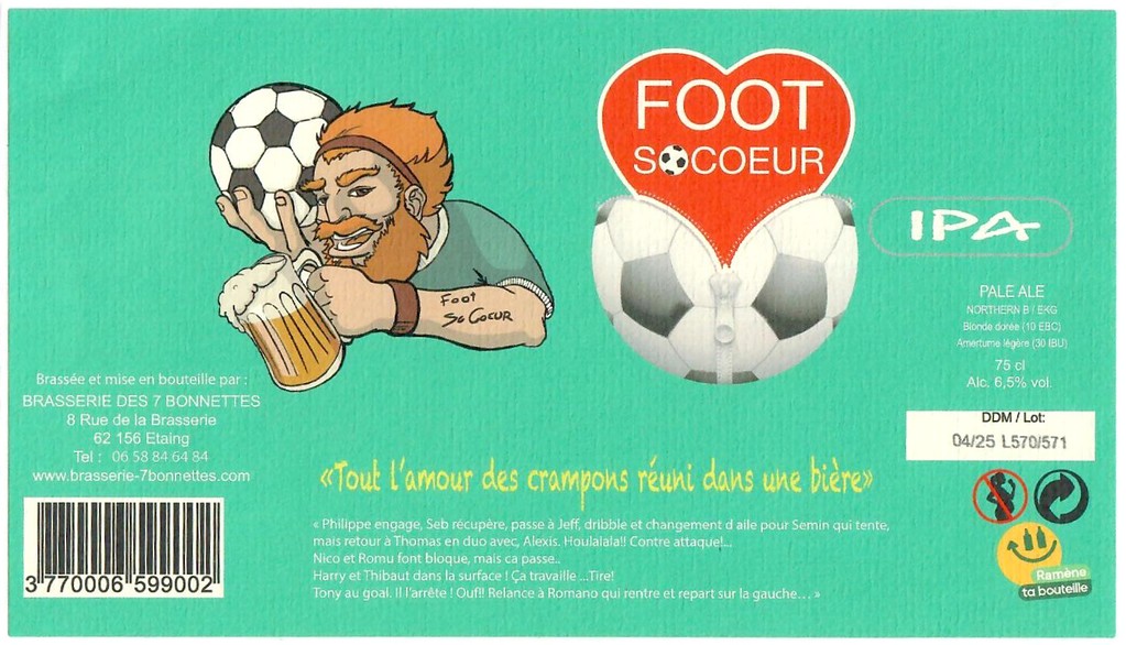 Etiquette BRASSERIE DES 7 BONNETTES 61