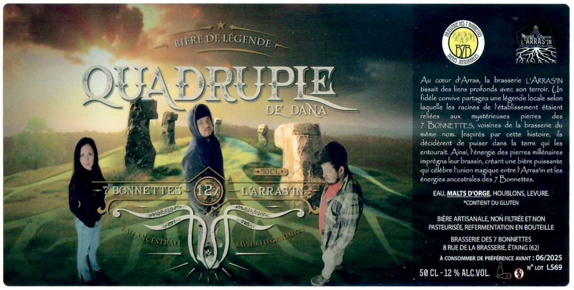 Etiquette BRASSERIE DES 7 BONNETTES 62