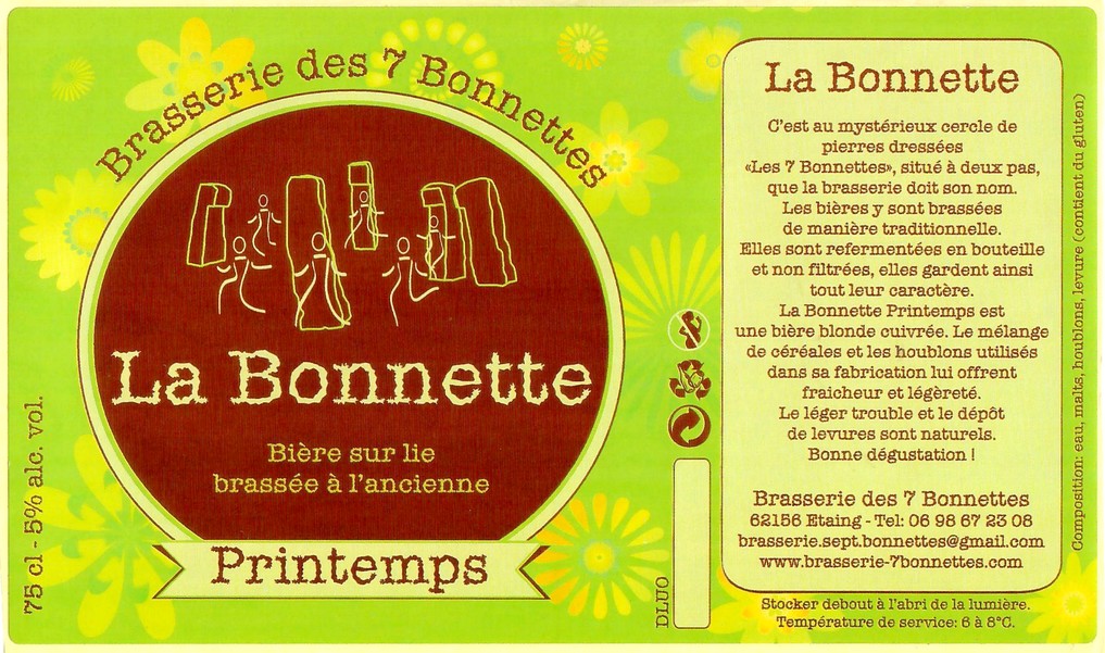 Etiquette BRASSERIE DES 7 BONNETTES 69