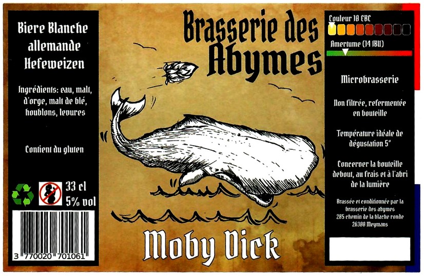 etiquette BRASSERIE DES ABYMES 01