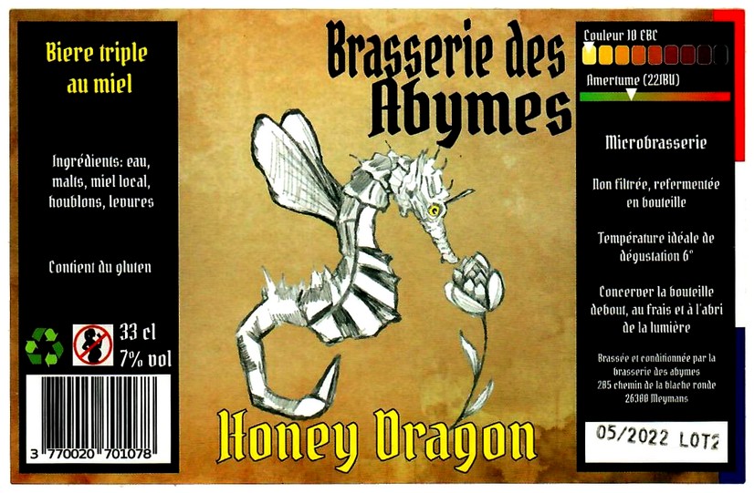 etiquette BRASSERIE DES ABYMES 02