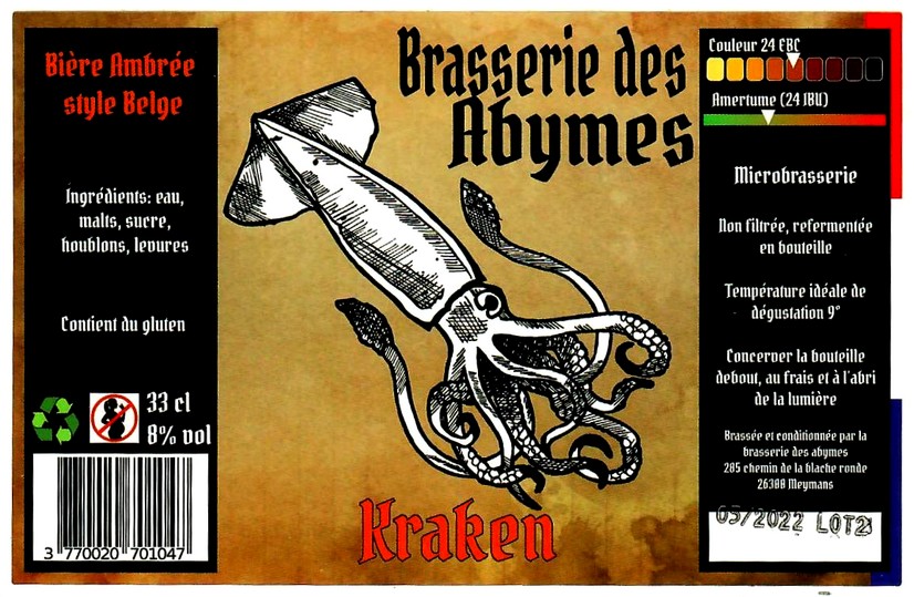 etiquette BRASSERIE DES ABYMES 03