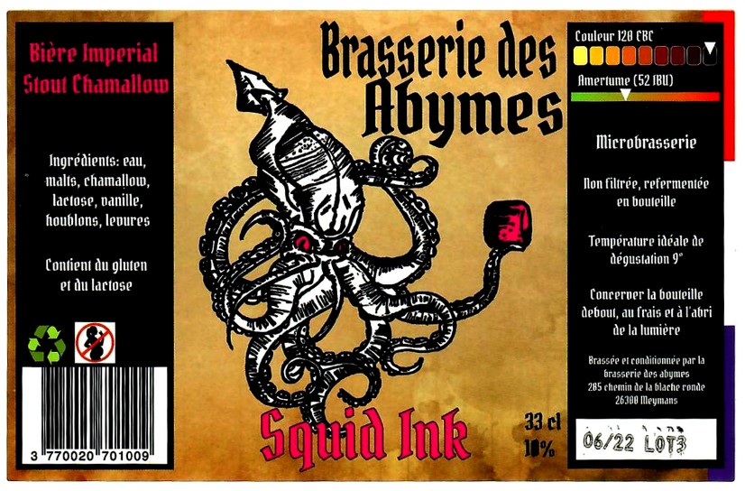 etiquette BRASSERIE DES ABYMES 04