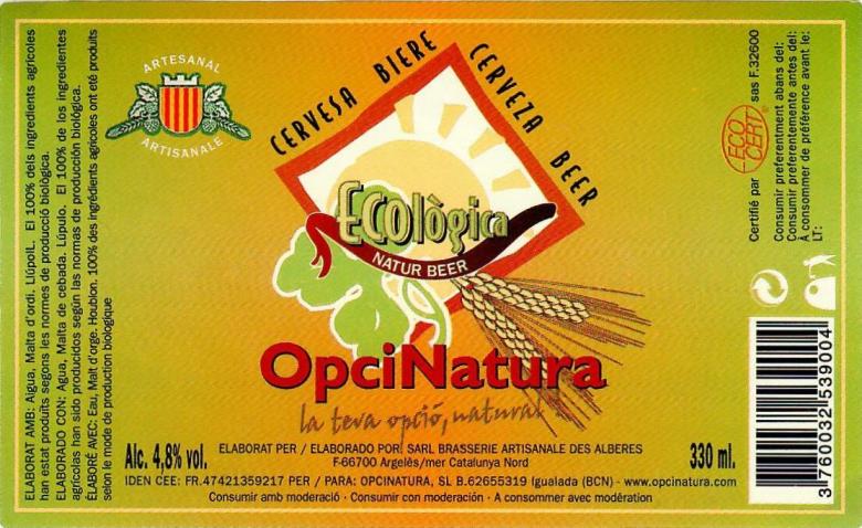 etiquette BRASSERIE DES ALBERES 10