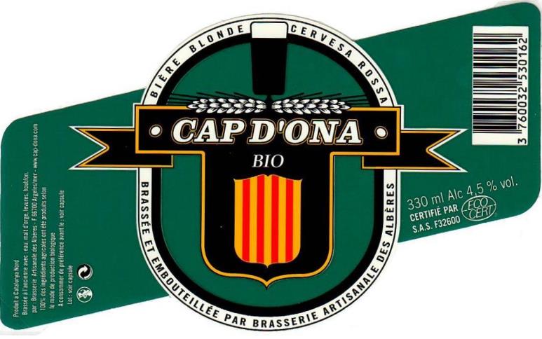 etiquette BRASSERIE DES ALBERES 22