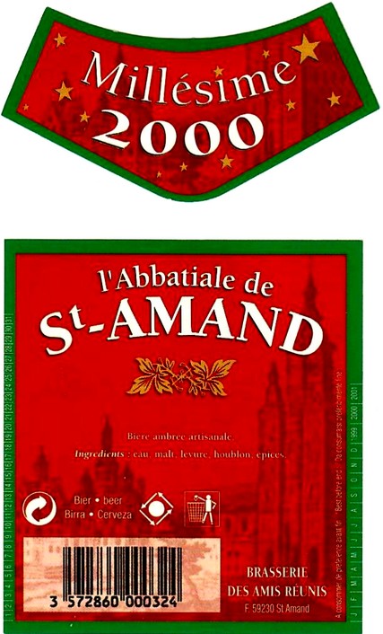 etiquette BRASSERIE DES AMIS REUNIS 06 BIS