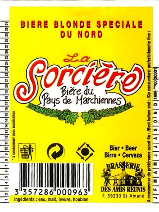 etiquette BRASSERIE DES AMIS REUNIS 14 BIS