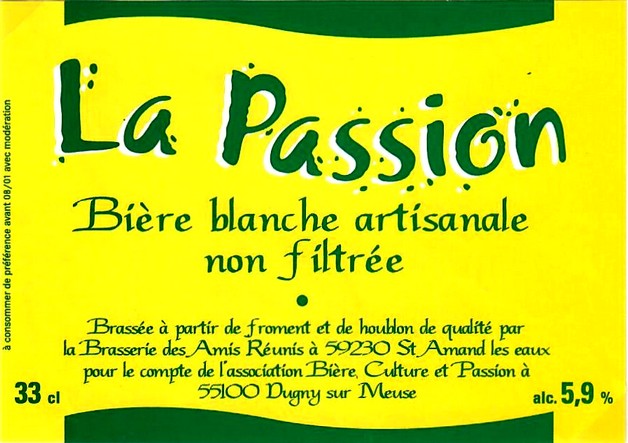 etiquette BRASSERIE DES AMIS REUNIS 21