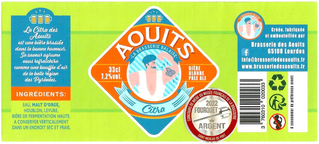 Etiquette BRASSERIE DES AOUITS 08