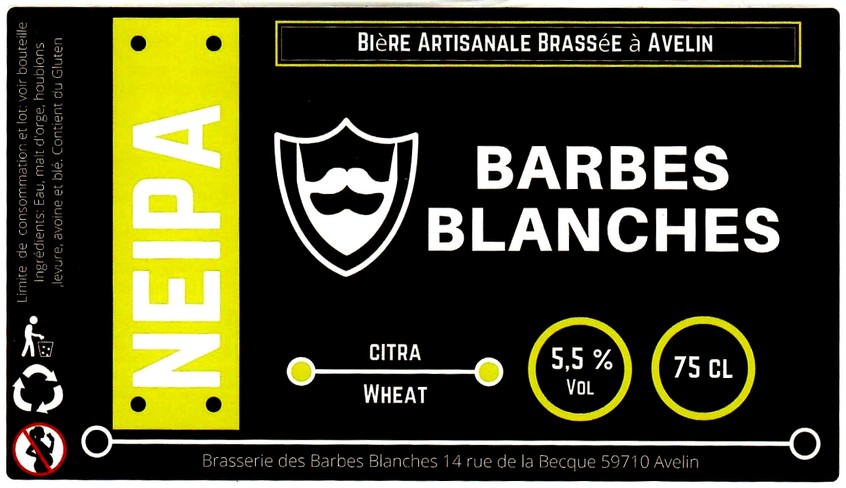 etiquette BRASSERIE DES BARBES BLANCHES 02