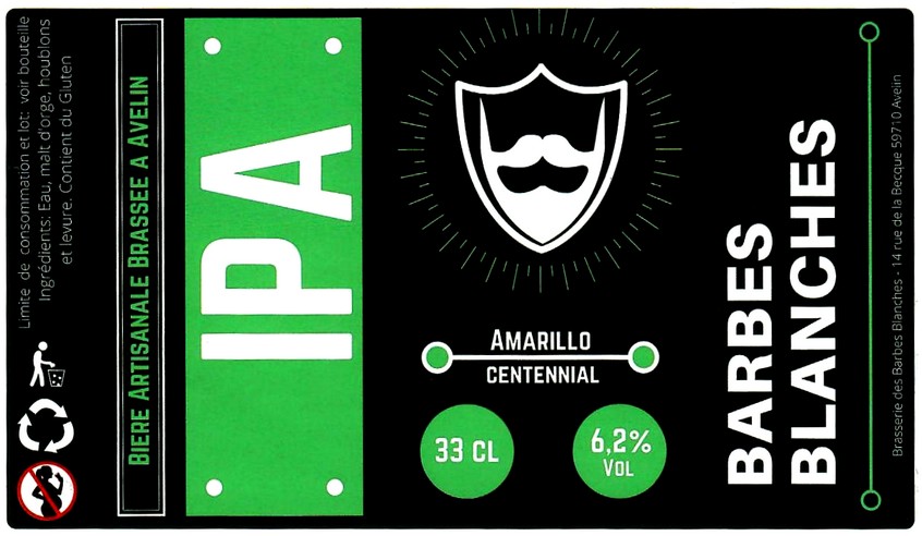 etiquette BRASSERIE DES BARBES BLANCHES 07