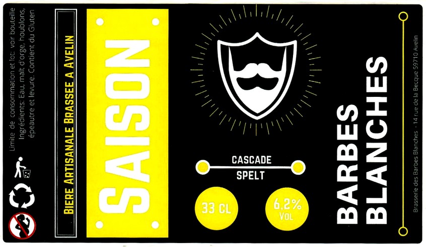 etiquette BRASSERIE DES BARBES BLANCHES 08