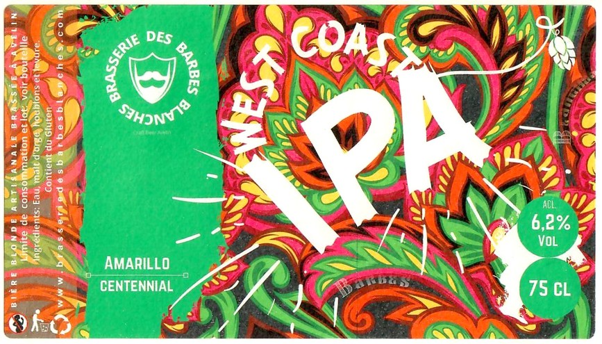 Etiquette BRASSERIE DES BARBS BLANCHES 12